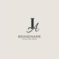 Initials IA letter monogram with elegant luxury style. Corporate identity and personal logo vector