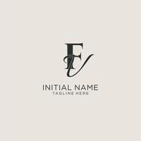 iniciales fv letra monograma con elegante estilo de lujo. identidad corporativa y logotipo personal vector