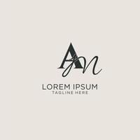 Initials AM letter monogram with elegant luxury style. Corporate identity and personal logo vector