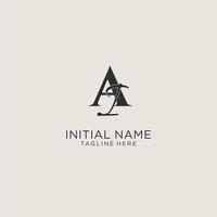 Initials AI letter monogram with elegant luxury style. Corporate identity and personal logo vector