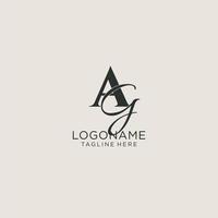 Initials AG letter monogram with elegant luxury style. Corporate identity and personal logo vector