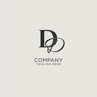 Initials DD letter monogram with elegant luxury style. Corporate identity and personal logo vector