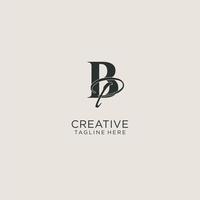 Initials BP letter monogram with elegant luxury style. Corporate identity and personal logo vector