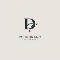 monograma de letras iniciales df con elegante estilo de lujo. identidad corporativa y logotipo personal vector