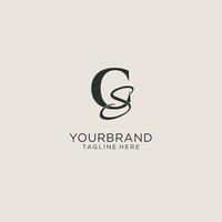 Initials CS letter monogram with elegant luxury style. Corporate identity and personal logo vector