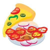 Italian food icon, isometric style vector