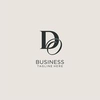 Initials DO letter monogram with elegant luxury style. Corporate identity and personal logo vector