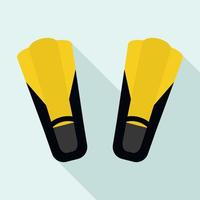 Flippers icon, flat style vector