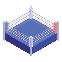 Boxing ring icon, isometric style vector