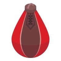 Red punchbag icon, isometric style vector