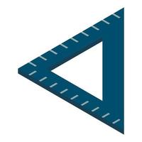 Angle ruler icon, isometric style vector