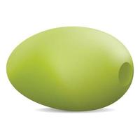 Green olive icon, realistic style vector