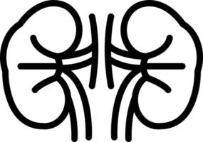 line icon for kidney vector