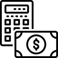 line icon for estimate vector
