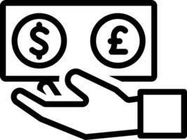 line icon for currency vector