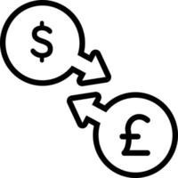 line icon for currency vector