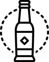 icono de línea para botella vector