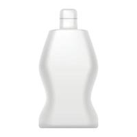 Shampoo shower bottle icon, realistic style vector