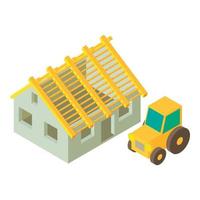 Arable farming icon, isometric style vector