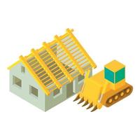 icono de construcción, estilo isométrico vector