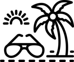 line icon for vacations vector