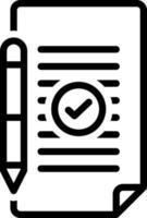 line icon for submission vector