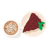 Chocolate pie icon, isometric style vector