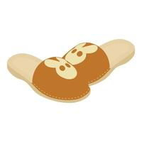 icono de zapatillas de casa, estilo isométrico vector