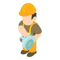 Foreman icon, isometric style vector