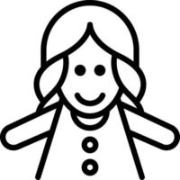 line icon for dolls vector