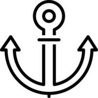 icono de línea para la marina vector