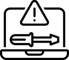 line icon for troubleshooting vector