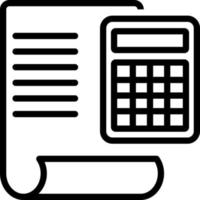 icono de línea para contabilidad, calculadora, finanzas, adición, cálculo, documento, estimación, logotipo, símbolo, forma, vector, signo, logotipo, icono, ilustración vector