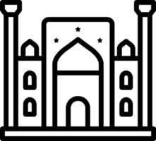 icono de línea para uzbekistán vector