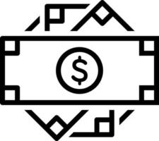 line icon for cash vector