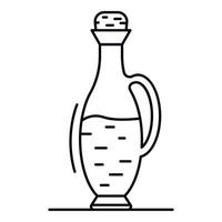 Balsamic vinegar bottle icon, outline style vector