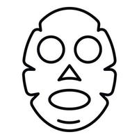 Aloe vera face mask icon, outline style vector