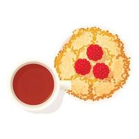 Pancake dessert icon, isometric style vector