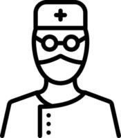 line icon for surgeon vector