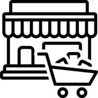 line icon for purchases vector