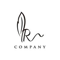 logotipo inicial de la firma r vector