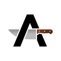 Initial Knife A Logo vector