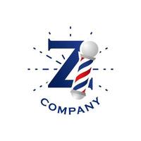 Initial Z Barbershop Logo vector