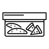 Lunchbox icon, outline style vector