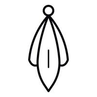 Rack towel icon, outline style vector
