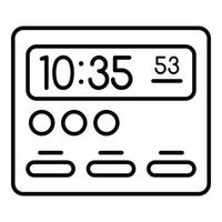 Room digital clock icon, outline style vector