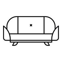 Room sofa icon, outline style vector