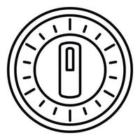 Manual kitchen timer icon, outline style vector