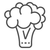 icono de brócoli de granja, estilo de esquema vector