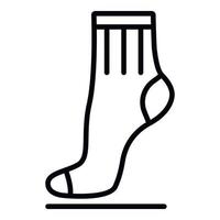 Wool sock icon, outline style vector